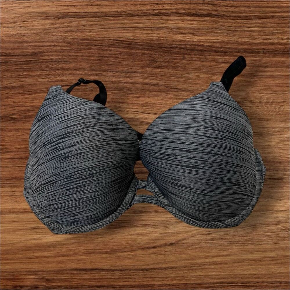 ☑️ Victoria’s Secret Gray Space Dye Cutout Underwire Bra Approx. 34DD